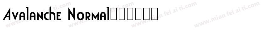 Avalanche Normal字体转换
